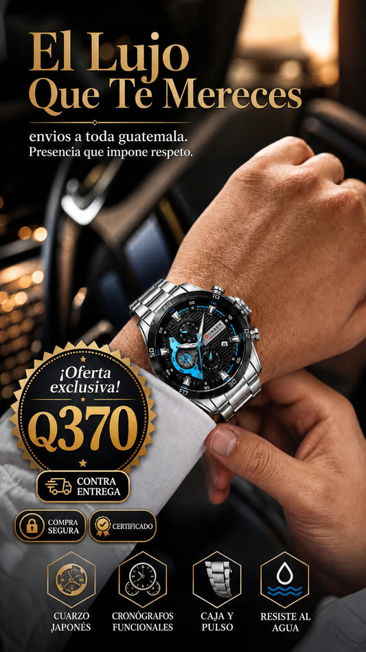 Reloj Curren 8402 Original de Lujo y Calidad
