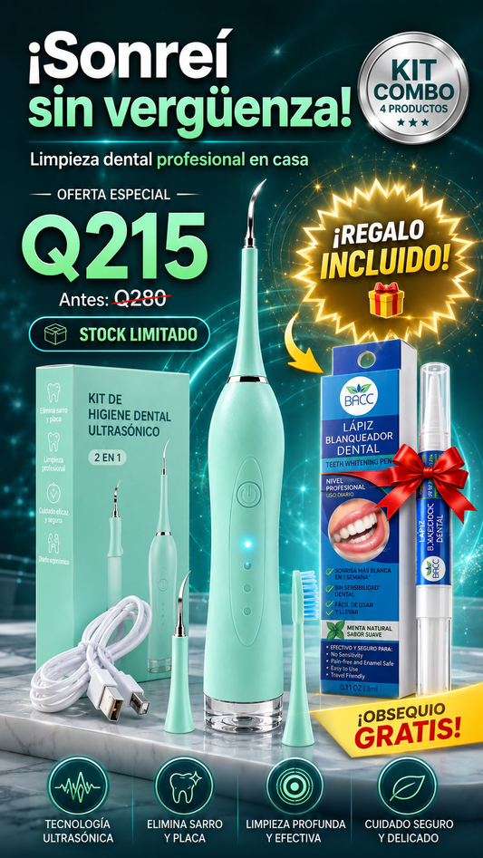 SonicSmile Pro - Blanquea, protege y elimina el mal aliento.
